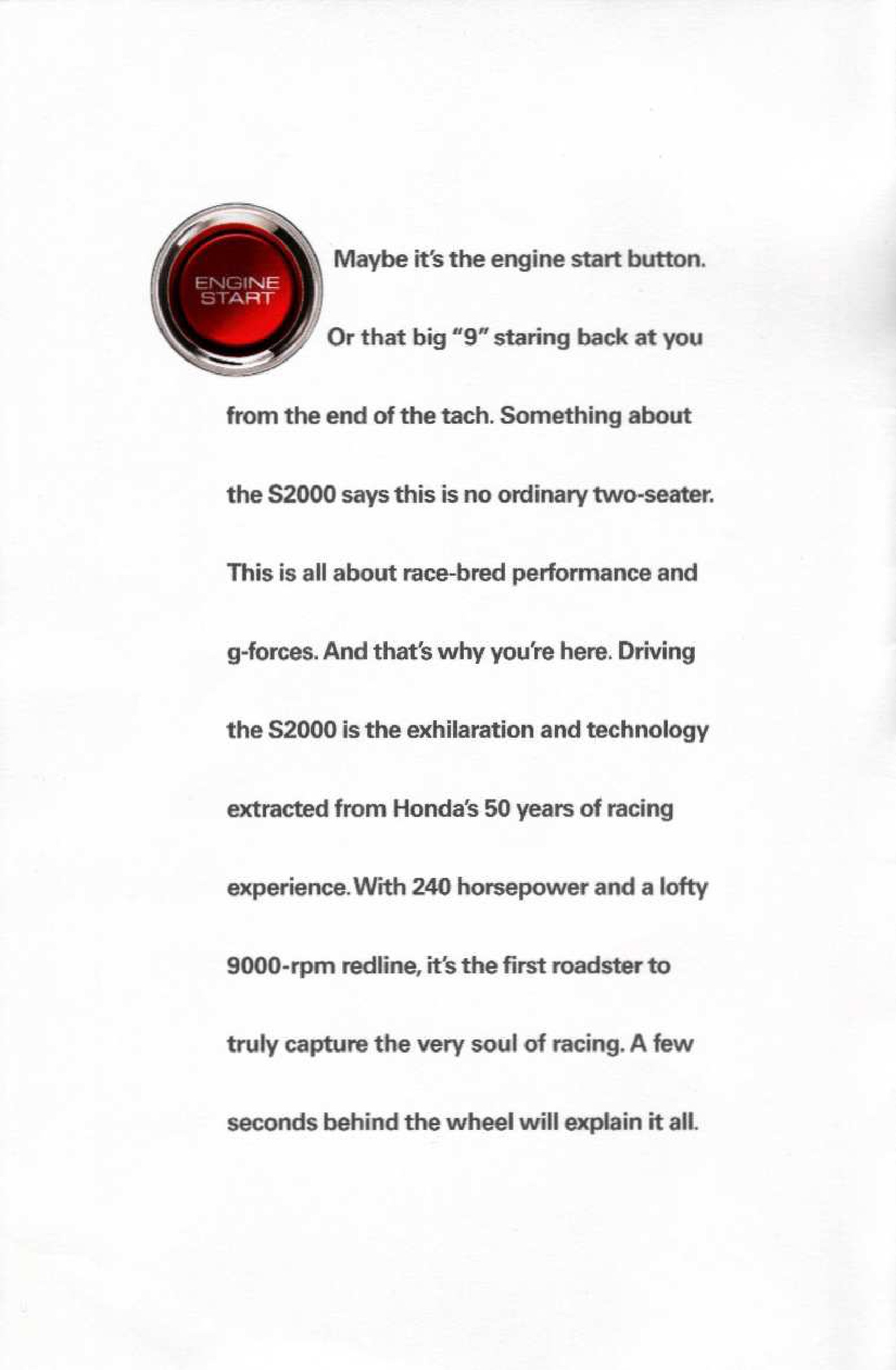 2002 Honda S2000 Brochure Page 13